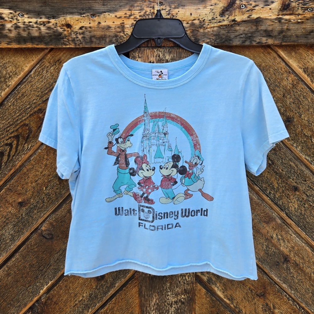 Walt Disney World Retro Look Mickey and Friends Crop Tshirt